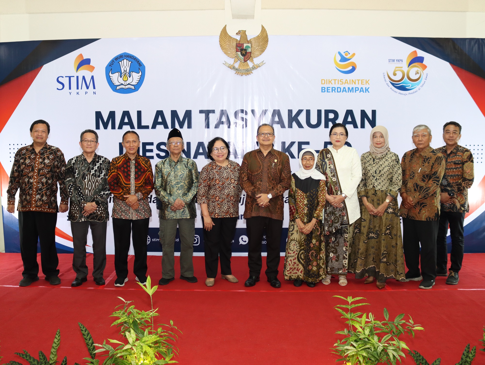 Malam Tasyakuran Dies Natalis ke-50 STIM YKPN Yogyakarta, Momentum Syukur dan Apresiasi Prestasi Sivitas Akademika